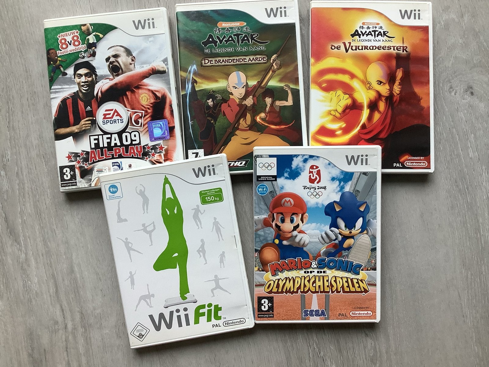 Wii Gamepakket: Avatar, FIFA 09, Wii Fit, Mario & Sonic, Gebruikt, Overige genres, Eén computer, Ophalen of Verzenden