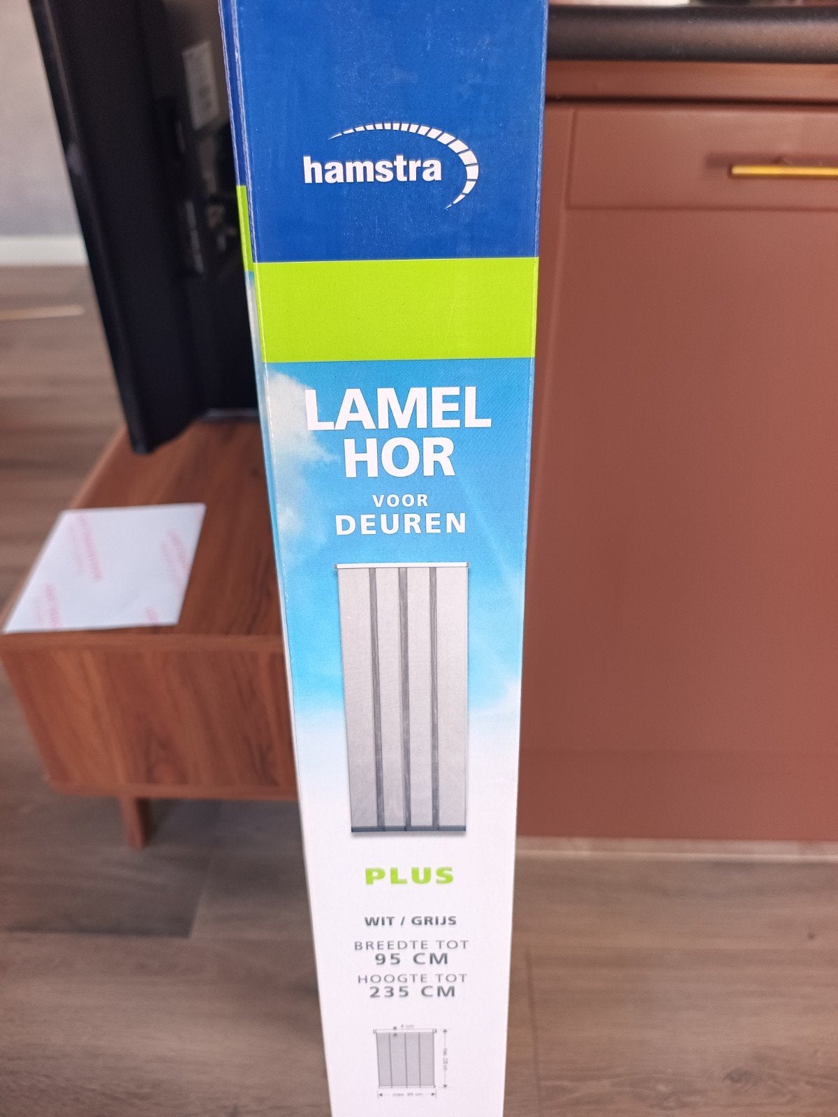 Hamstra Lamel Hor voor Deuren - Wit/Grijs (2 stuks), Ophalen, 80 tot 100 cm, 215 cm of meer, Hordeur