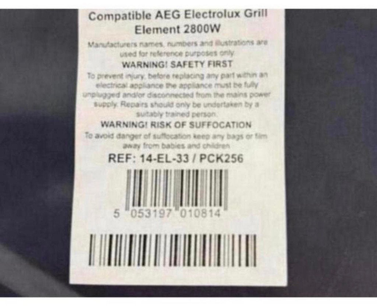 2800W Kookoven Dual Grill Element AEG Zanussi Bendix Tricity, Nieuw, Ophalen of Verzenden, H, H