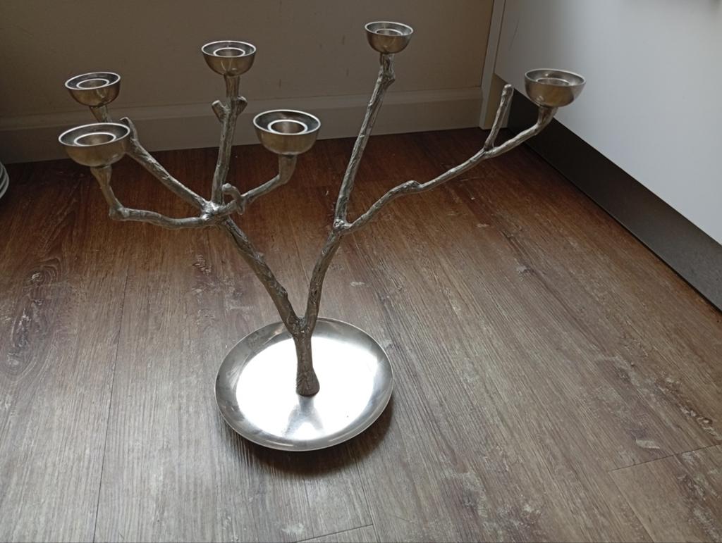 Pols Potten Kandelaar, Twiggy S, Boom Zilverkleurig, Huis en Inrichting, Woonaccessoires | Kandelaars en Kaarsen, Ophalen, 25 tot 50 cm