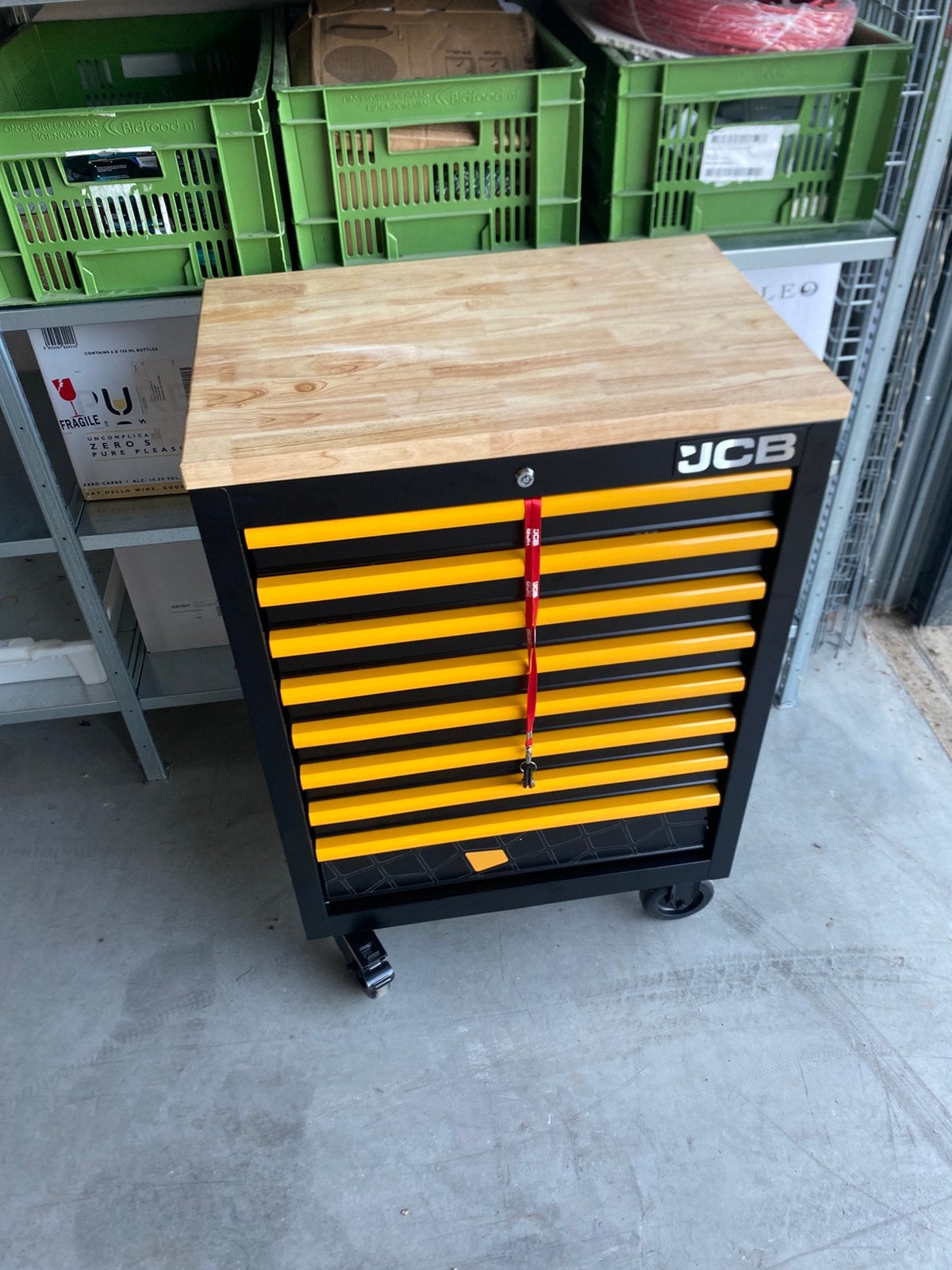 JCB gereedschapskar, Doe-het-zelf en Verbouw, Ophalen of Verzenden, Zo goed als nieuw