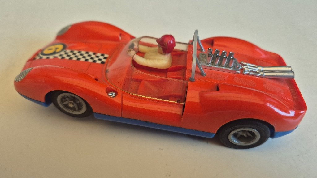 Vintage Fleischmann 3210 Lotus 40 rood nr. 6 racebaan auto, Kinderen en Baby's, Speelgoed | Racebanen, Gebruikt, Ophalen of Verzenden