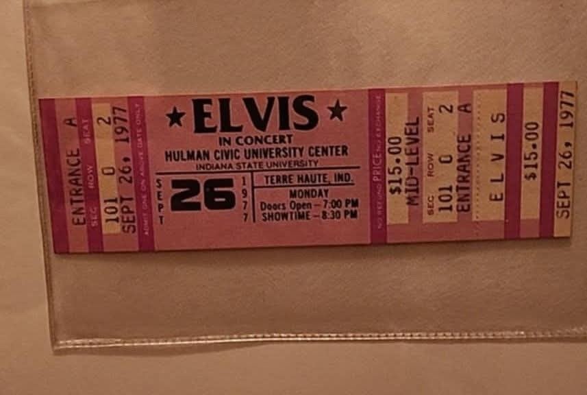 concertkaartje Elvis Presley, Ophalen of Verzenden