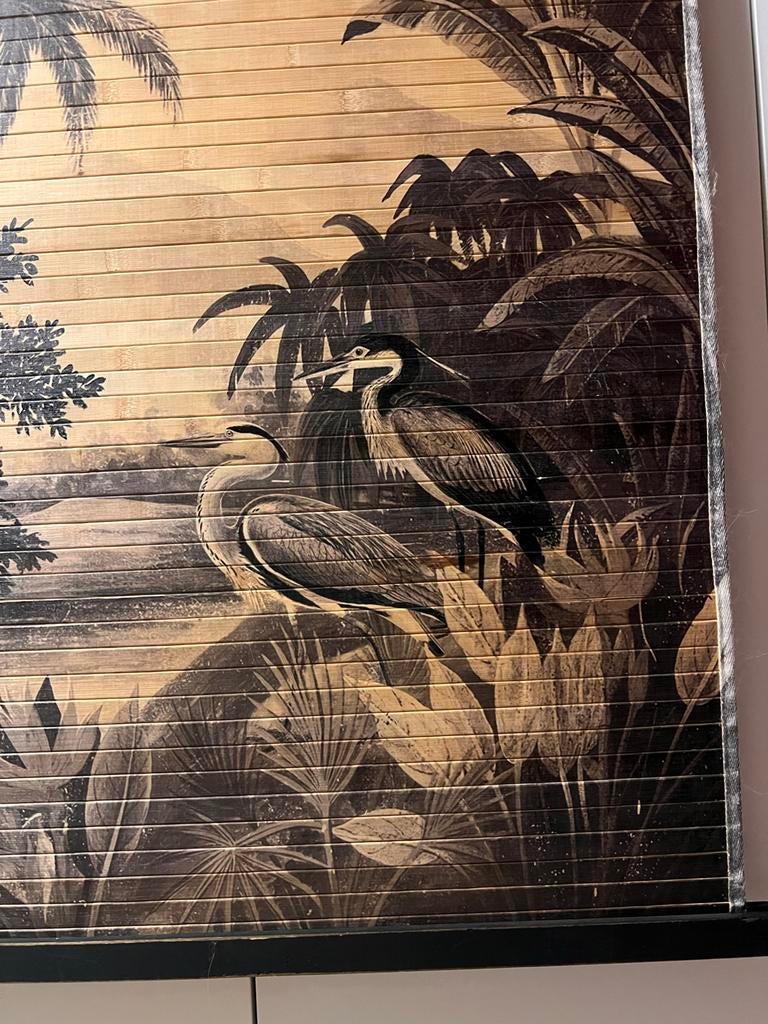BY-BOO bamboe wanddoek met tropische print, Huis en Inrichting, Woonaccessoires | Wanddecoraties, Gebruikt, Wandkleed, Botanisch