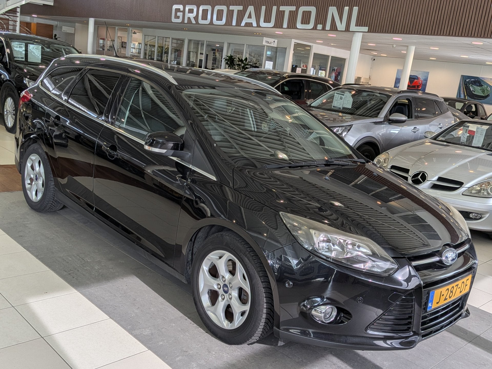 Ford FOCUS Wagon 1.6 EcoBoost Titanium Airco, Cruise Control, Auto's, 1258 kg, Gebruikt, 4 cilinders, Leder en Stof