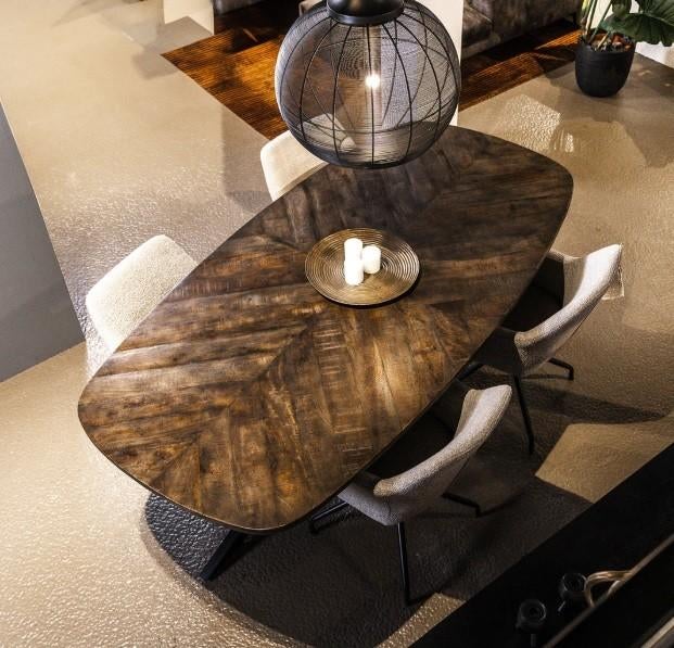 Eetkamertafel Silvi van Towerliving, keuze uit 3 kleuren, 100 tot 150 cm, Overige materialen, Ophalen of Verzenden, MODERN, TIJDLOOS, LANDELIJK
