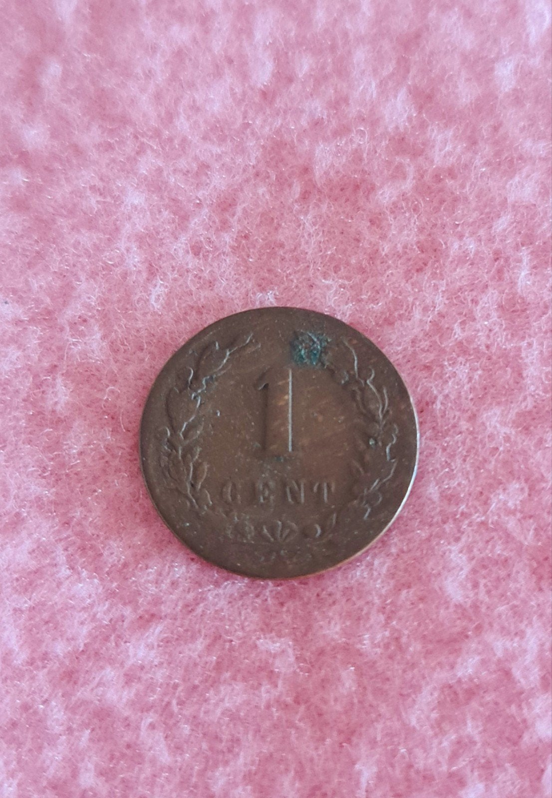 Bronzen 1 cent munt uit 1878, Ophalen of Verzenden, Koning Willem III, 1 cent, Losse munt