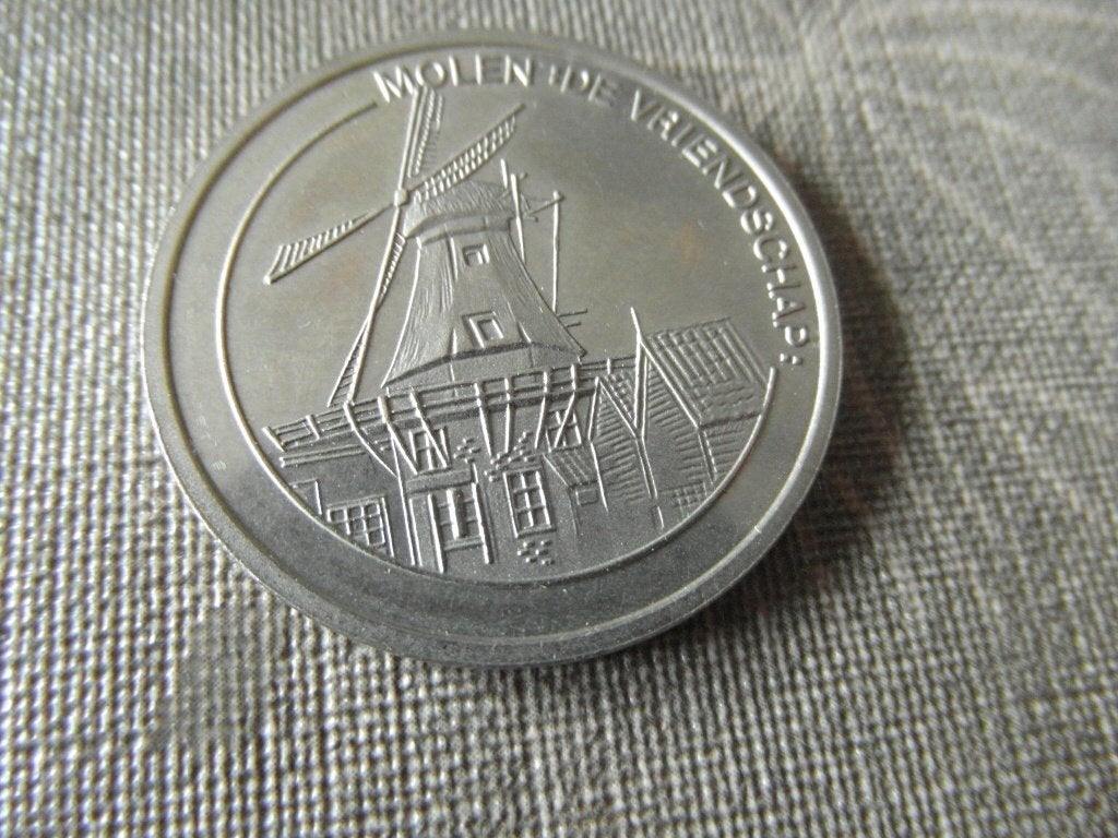 Penning munt van Molen de Vriendschap te Veenendaal, Postzegels en Munten, Penningen en Medailles, Ophalen of Verzenden, Overige materialen