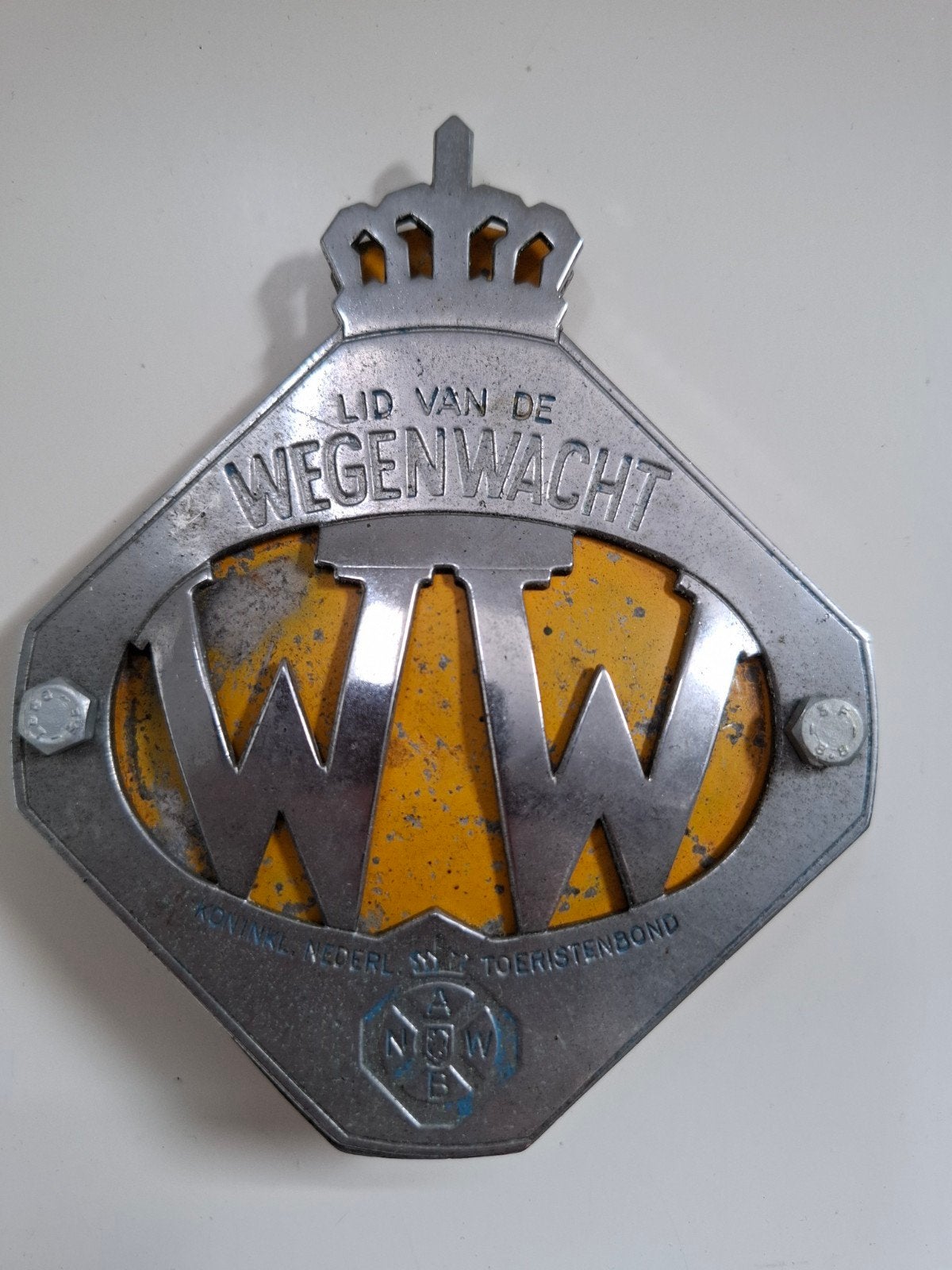 Wegenwacht embleem Kon. Ned. Toeristenbond embleem, Ophalen of Verzenden, Zo goed als nieuw