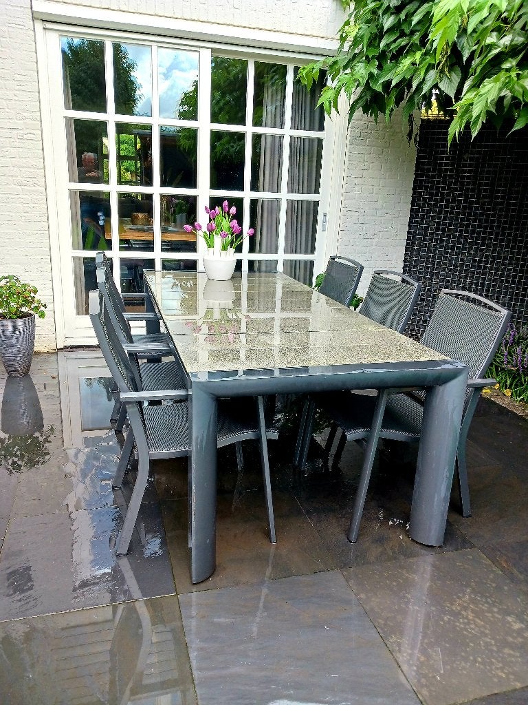 tuinset 6 delig, Tuin en Terras, Tuinsets en Loungesets, Ophalen, Overige materialen, Gebruikt, Eettafel