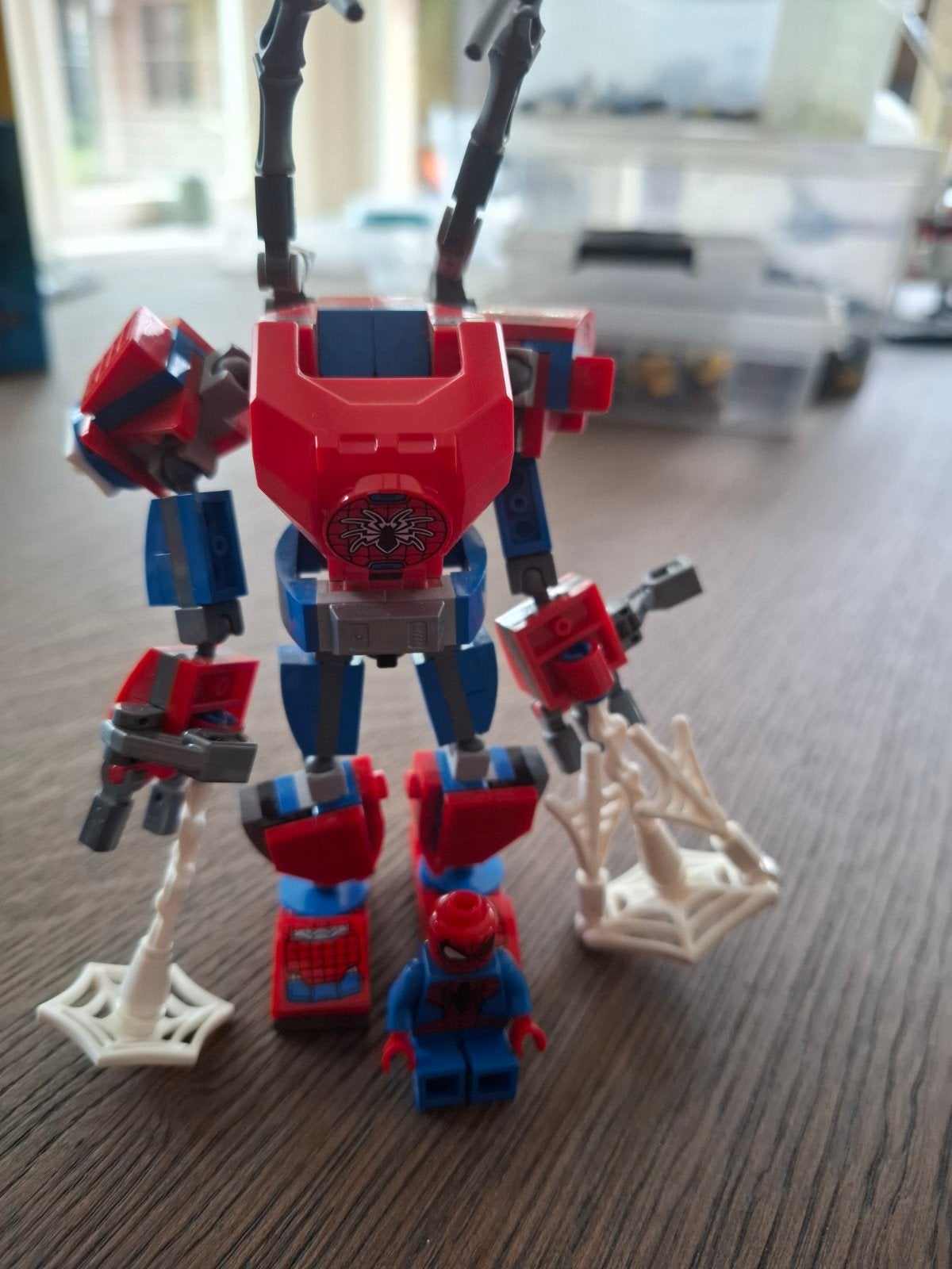 LEGO Spider-Man Mech 76146 met minifiguur en doos, Ophalen of Verzenden, Zo goed als nieuw, Overige merken
