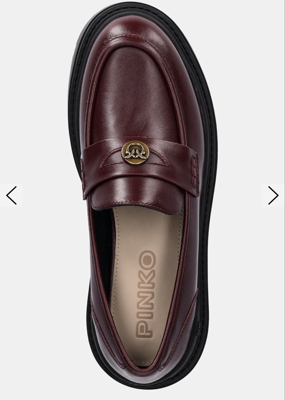 Pinko Mia 24 Mocassino Calf Leather – Berry Red – Maat 38, Ophalen of Verzenden, Zo goed als nieuw, Rood, Instappers