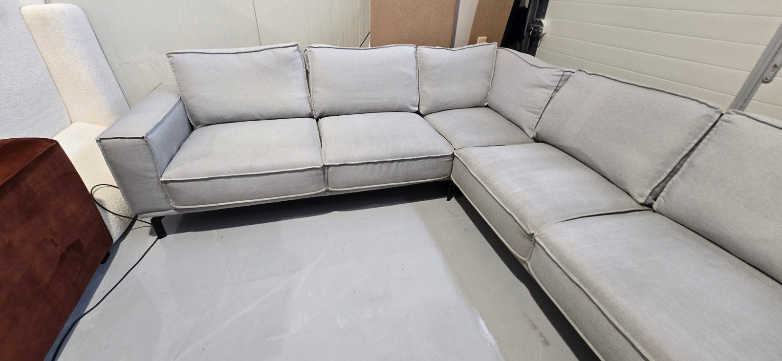 Grijze U-bank Homecenter Wolvega - 4-delig,, Homecenter, Homecenter, Ophalen of Verzenden, Zo goed als nieuw