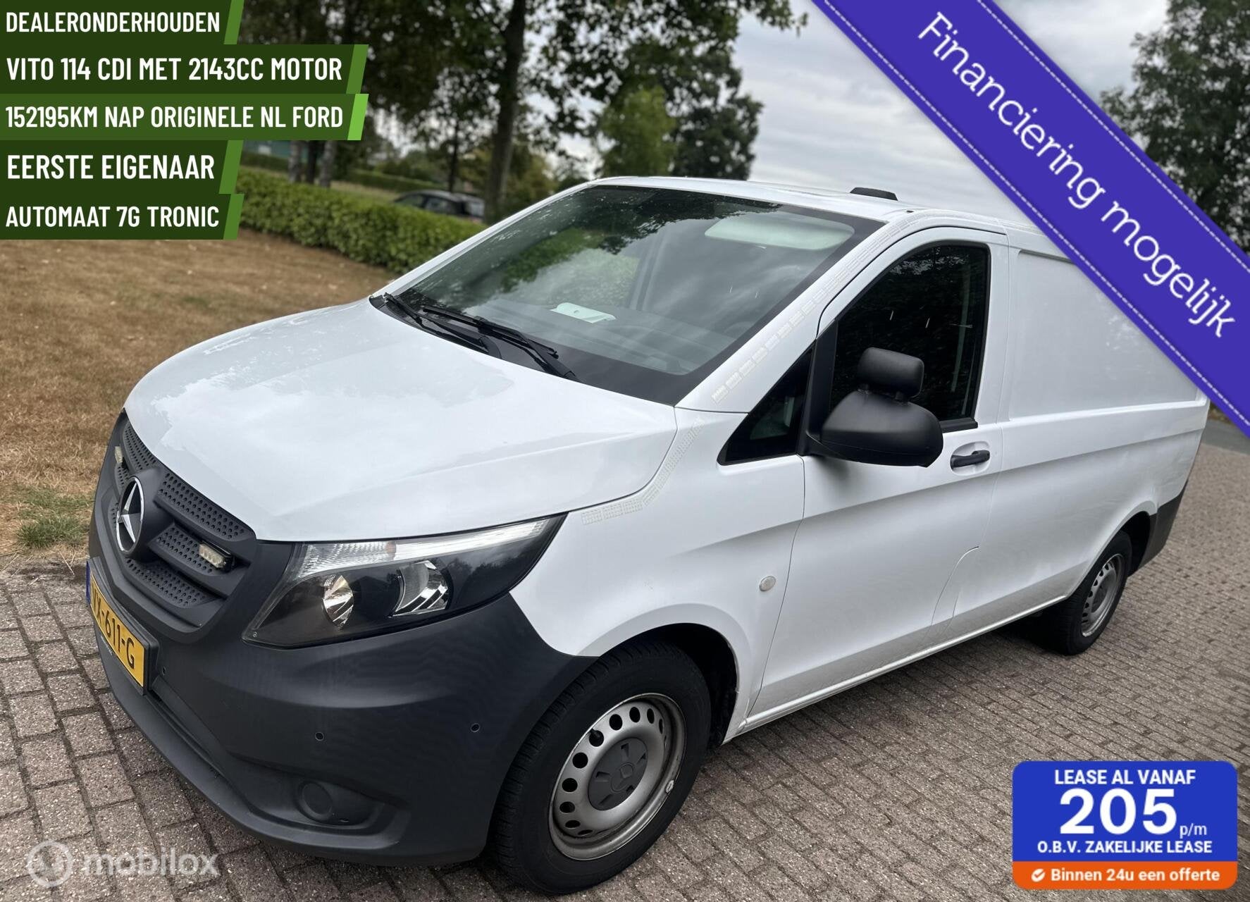 Mercedes benz Vito 114cdi Lang Automaat 2143cc Airco PDC, Automaat, Gebruikt, 4 cilinders, 2000 kg