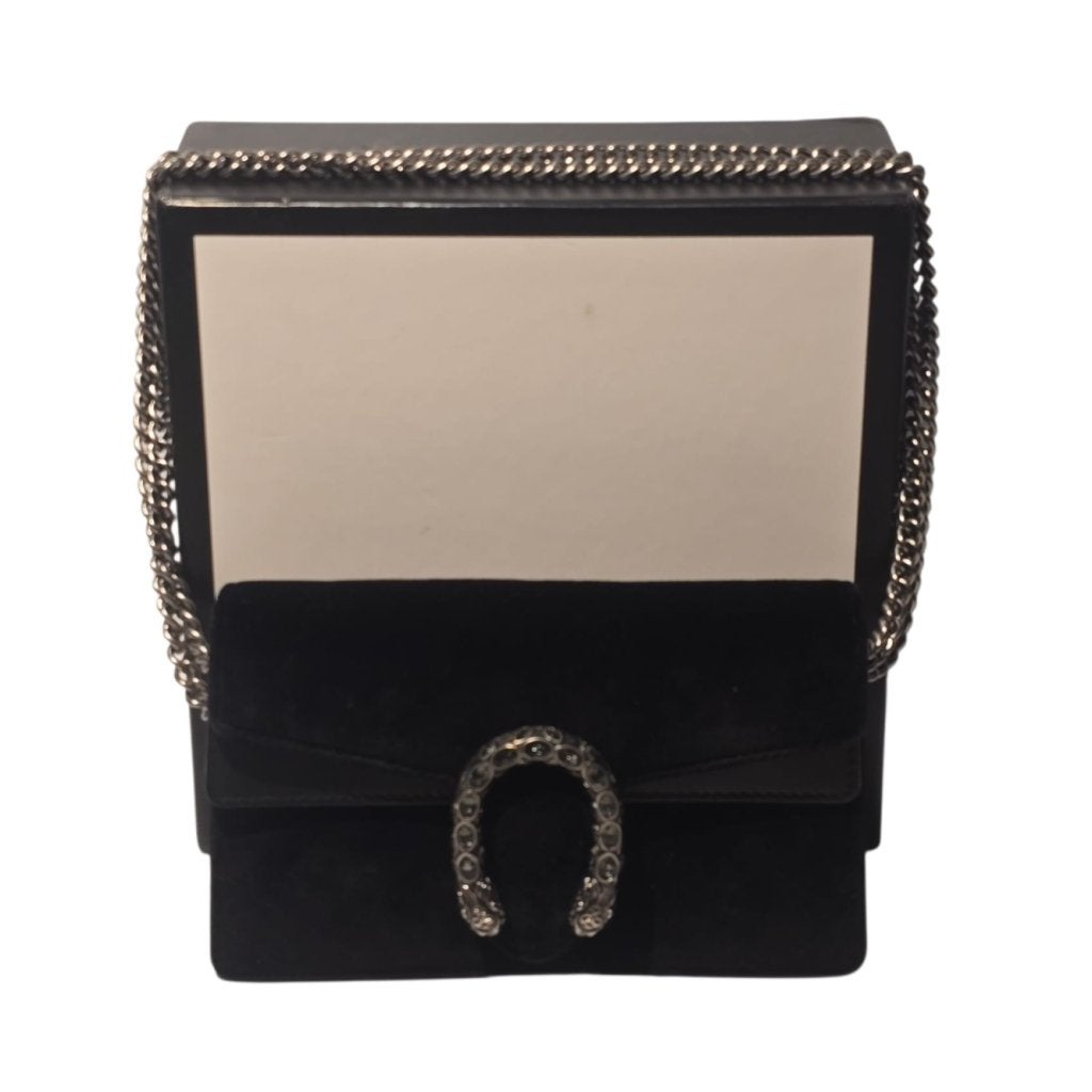Gucci Black Mini Velvet Dionysus Bag 476432, Gucci, Gebruikt, Support@gucci.com, 30 Avenue Montaigne
75008 Paris