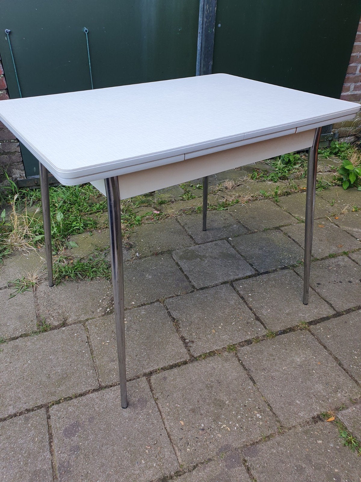 Vintage Formica tafel., Ophalen, Gebruikt, 50 tot 100 cm, Sixties