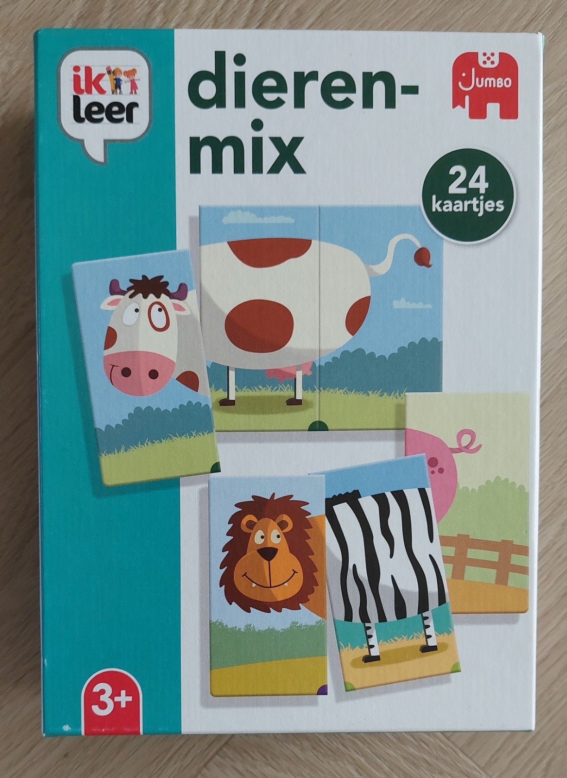 Jumbo Ik leer dieren-mix - 24 kaartjes, Ophalen of Verzenden, 10 tot 50 stukjes, Zo goed als nieuw, 2 tot 4 jaar