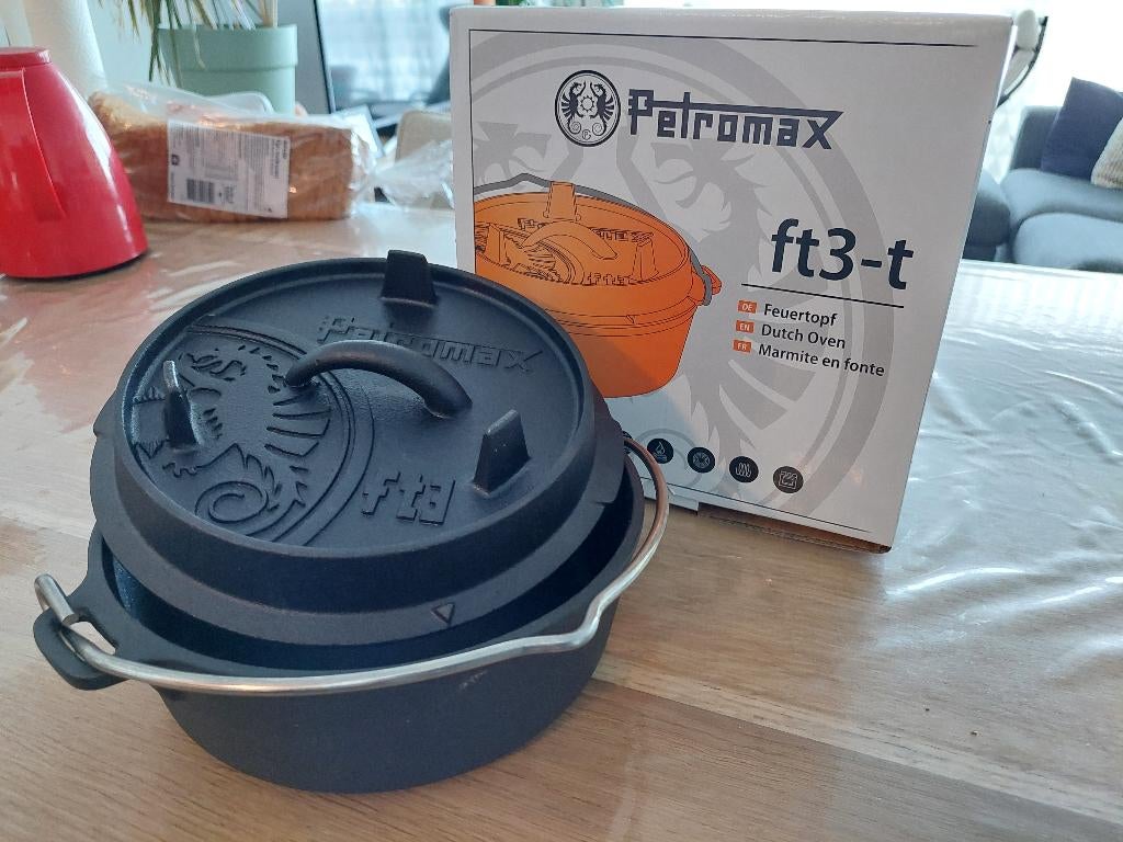 Petromax ft3-t 1,6 liter, gietijzeren pan, Nieuw, Ophalen of Verzenden, Koekenpan of Braadpan, Gietijzer