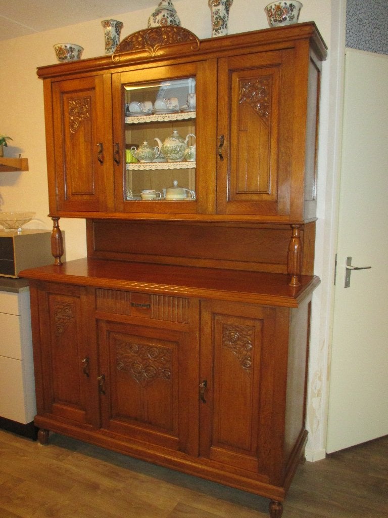MOOIE ROYALE EIKEN BUFFETKAST, Ophalen, Gebruikt, 100 tot 150 cm, 200 cm of meer