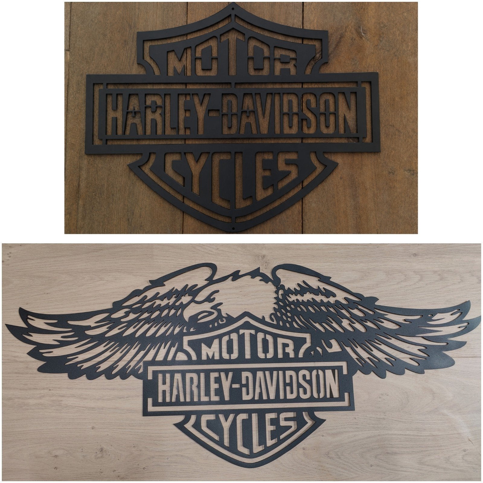 Harley Davidson logo's - Metalen Wanddecoratie, Motoren, Ophalen of Verzenden