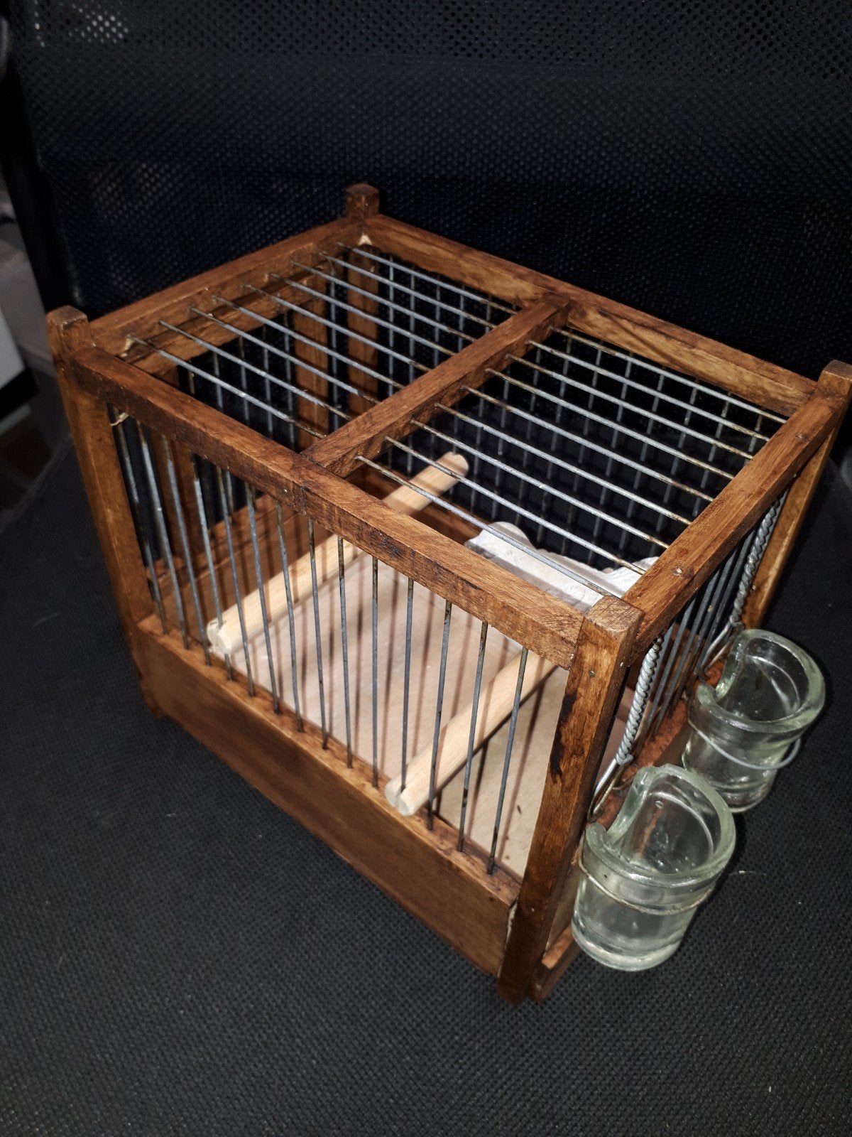 Oud vogelkooitje, Dieren en Toebehoren, Ophalen of Verzenden, Hout, Vogelkooi