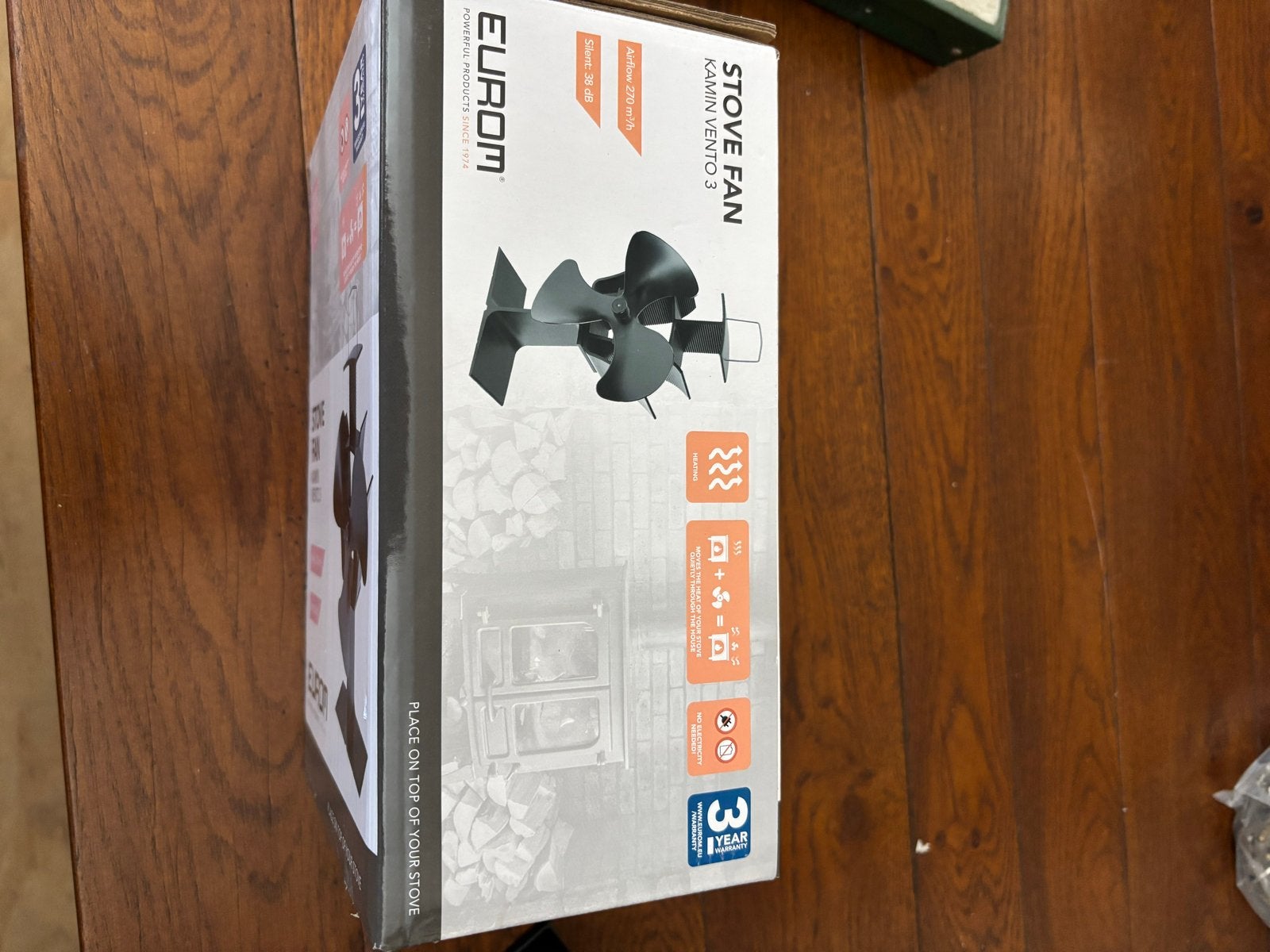 Eurom Kamin Vento 3 Kachelventilator Houtkachel Nieuw, Ophalen, Nieuw
