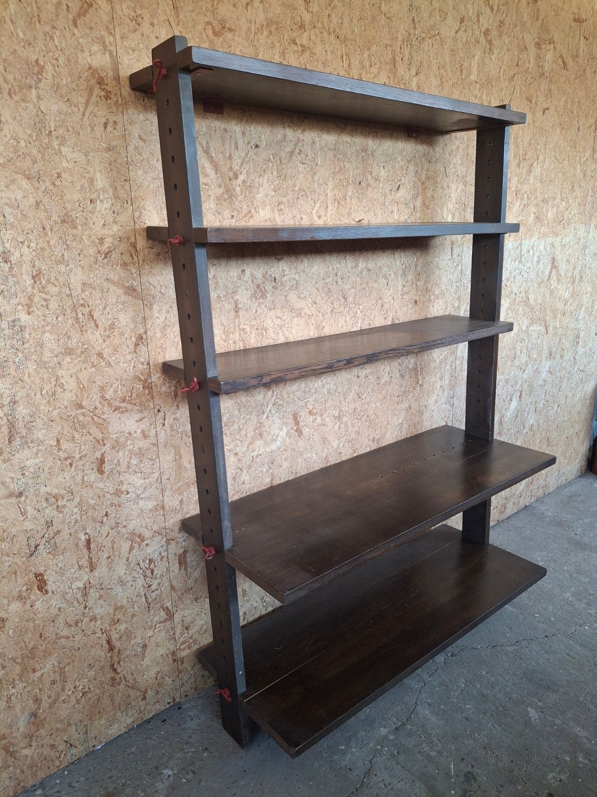 Vintage Eikenhouten Boekenkast - 160x119x41 cm, Huis en Inrichting, Kasten | Boekenkasten, Ophalen, Met plank(en), Gebruikt, 100 tot 150 cm