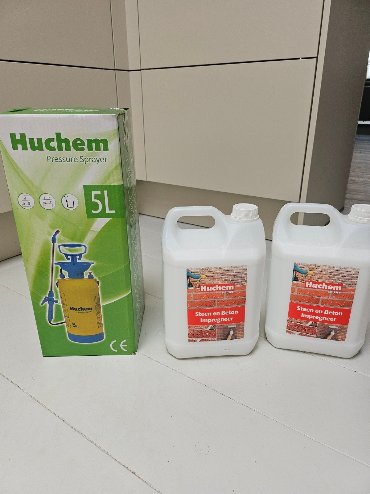 Impregneermiddel Steen & Beton 2x 5L + Drukspuit, Ophalen, Nieuw