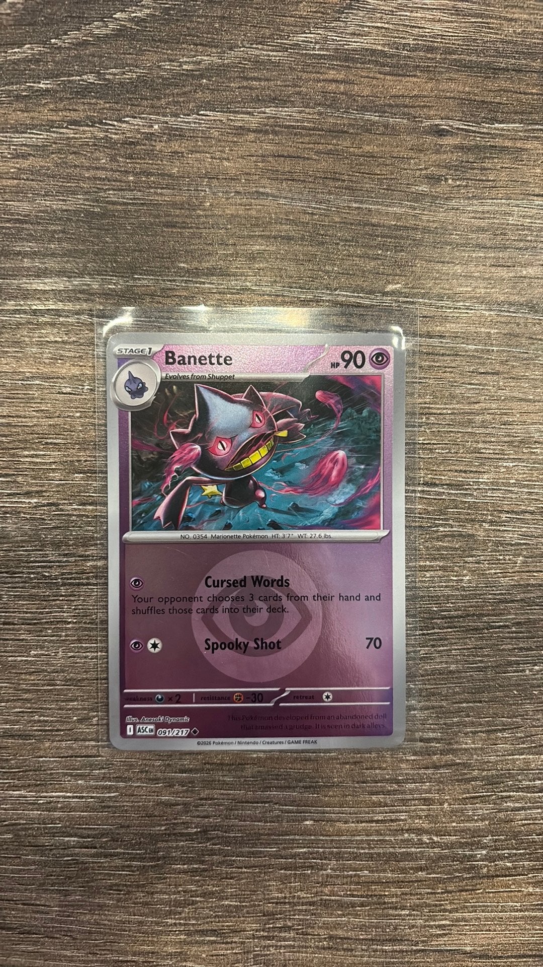 ASC Bannette 091/217 Energy Reverse holo, Ophalen of Verzenden, Zo goed als nieuw