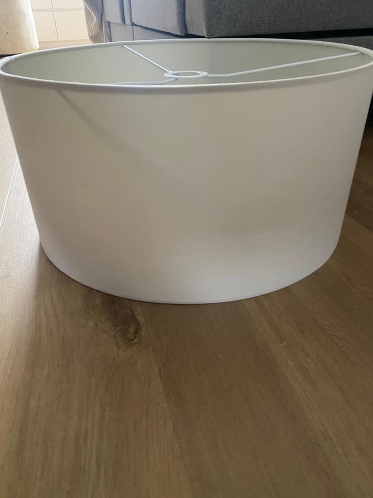 Lampenkap - grote lampenkap wit 50x25, Huis en Inrichting, Lampen | Lampenkappen, Ophalen, Zo goed als nieuw, Wit, Rond