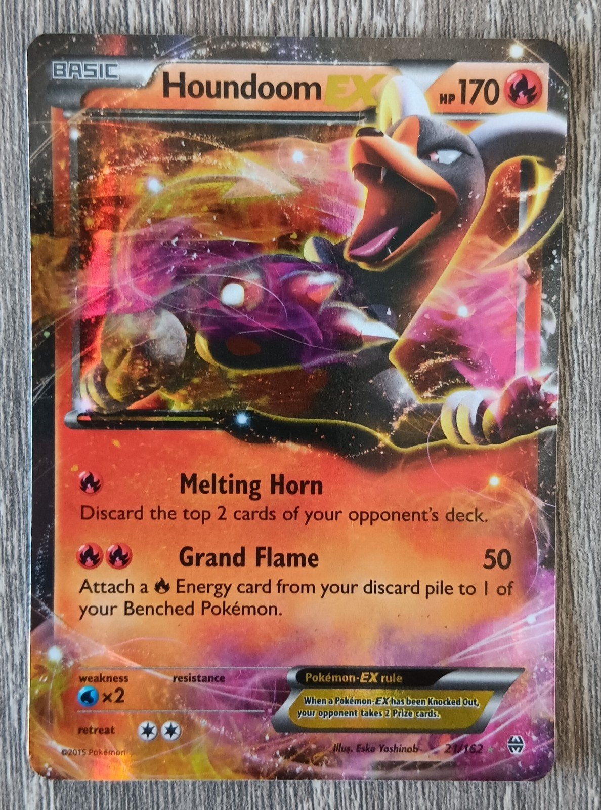 Houndoom ex BREAKtrough, Ophalen of Verzenden, Zo goed als nieuw, Losse kaart, Foil