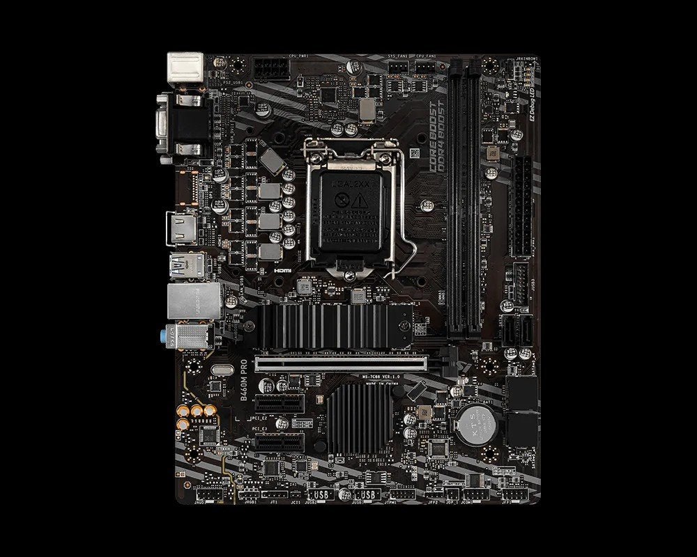 MSI B460M PRO Moederbord - Intel LGA 1200, DDR4, Verzenden, DDR4, Zo goed als nieuw, Micro-ATX