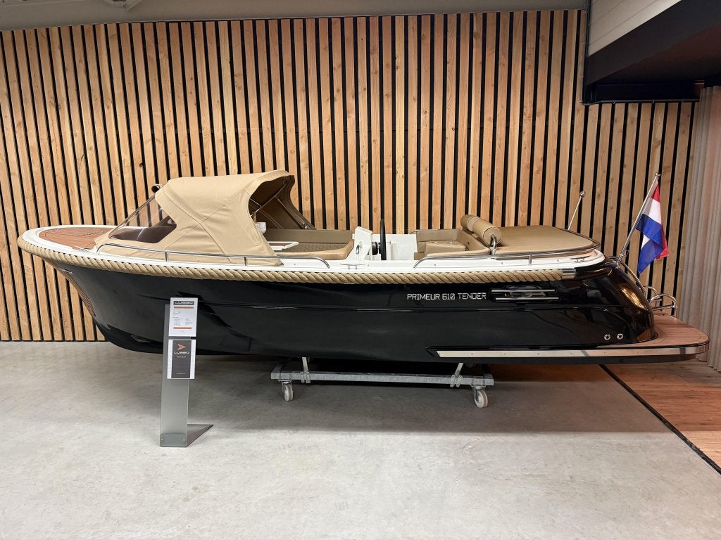 NwStaat! PRIMEUR 610 EXCLUSIVE '30PK SUZUKI' OPTIES! 615 620, Watersport en Boten, Sloepen, Zo goed als nieuw, Tender, Primeur