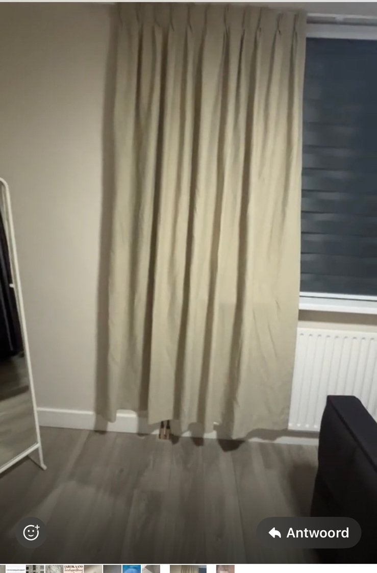 Zonsverduisterend overgordijen beige, Ophalen, Nieuw