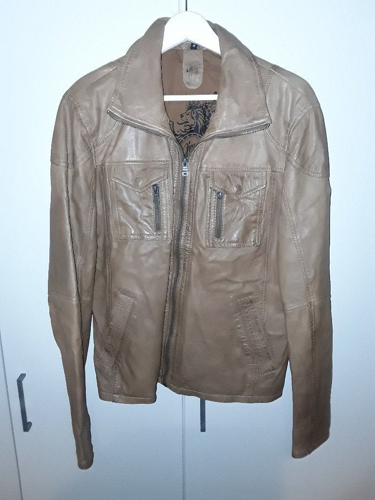 Gipsy Bruin Leren Jasje Met Rits Maat M, Bruin, Ophalen of Verzenden, Zo goed als nieuw, Jasje