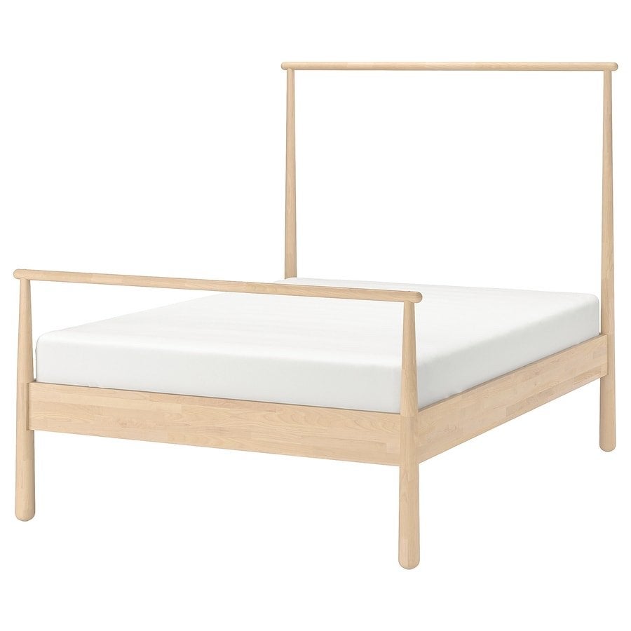 IKEA GJÖRA bed met lattenbodem, Huis en Inrichting, Ophalen, Gebruikt, Beige, Tweepersoons