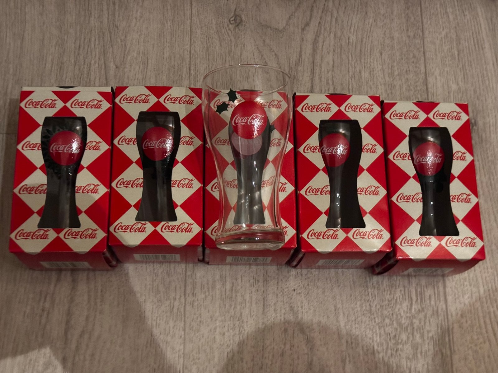 6 Coca Cola Kerstglazen, Ophalen of Verzenden, Nieuw
