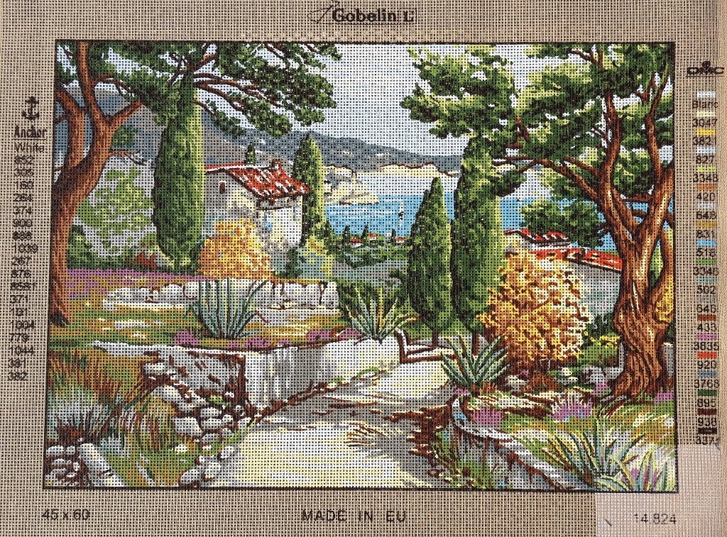 Cado voorbedrukt borduurstramien  LANDSCHAP  824, Ophalen of Verzenden, Nieuw, Handborduren, Onderdeel of Toebehoren