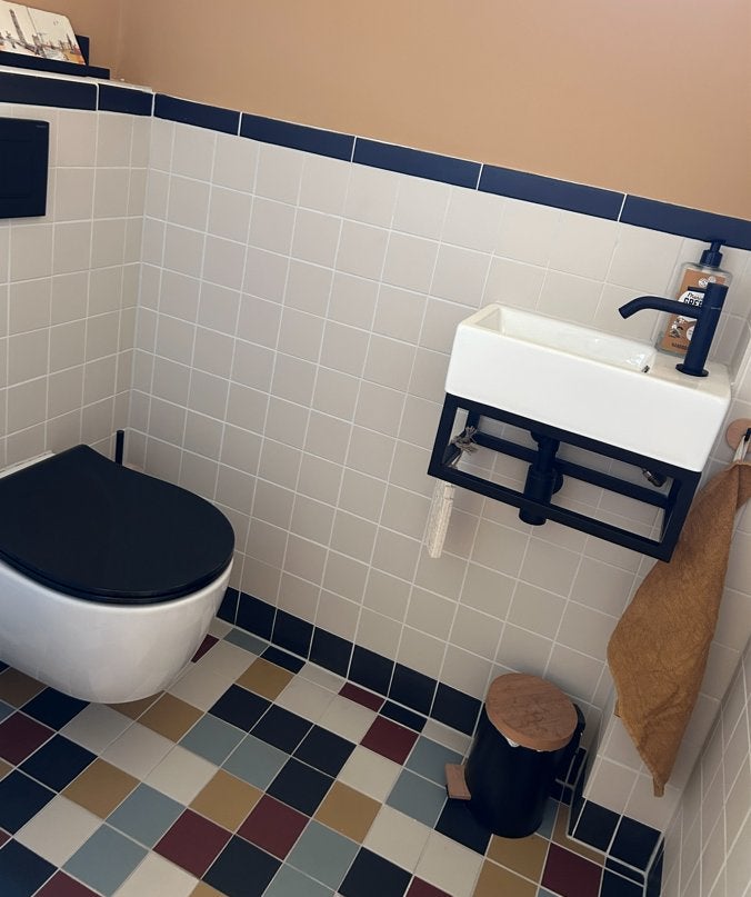 Winckelmans tegels 10x10 2m2 wit en zwart, Doe-het-zelf en Verbouw, Ophalen, Hardsteen, Nieuw, Minder dan 20 cm
