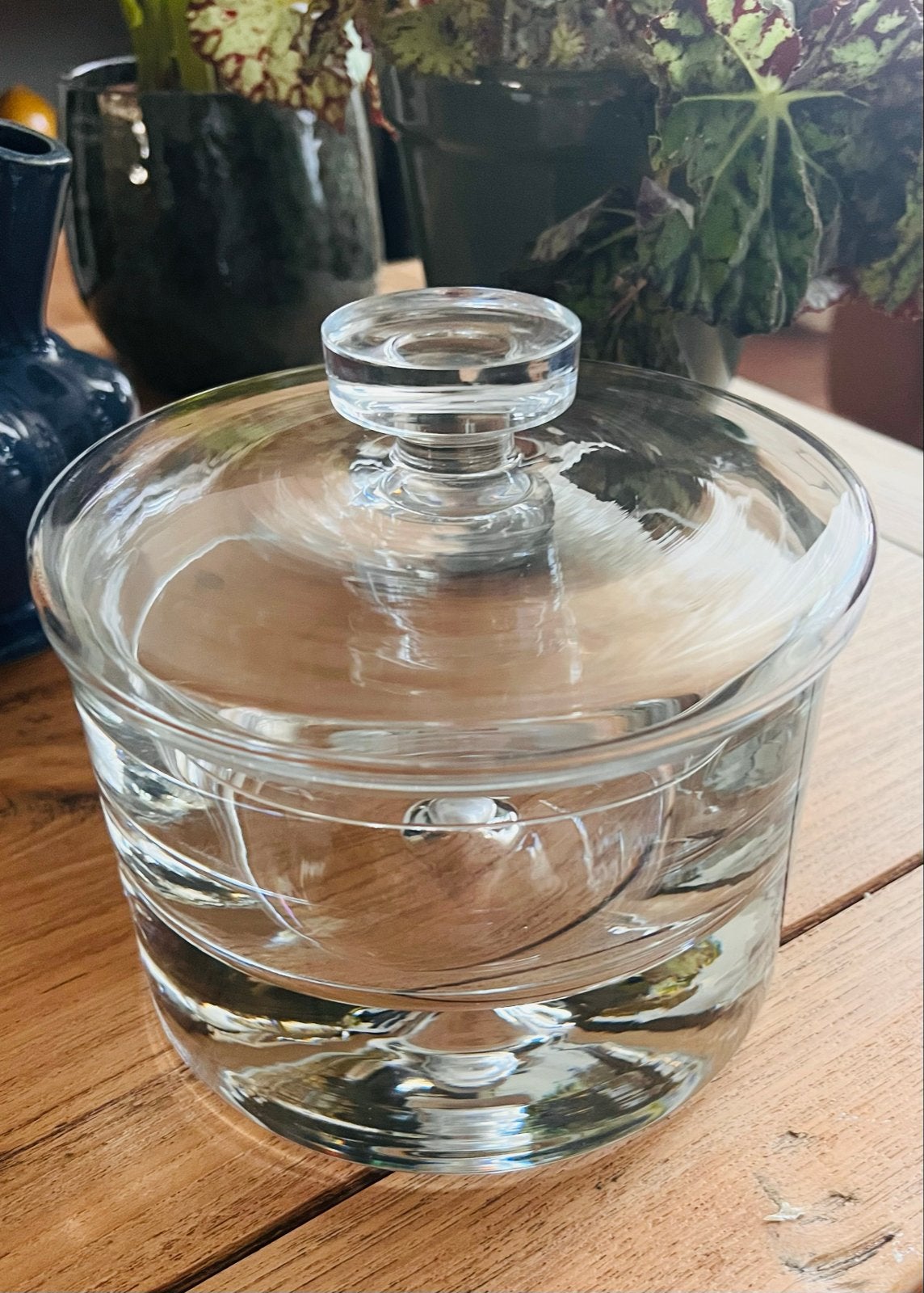 Glazen pot met deksel - Stijlvolle opberger, Antiek en Kunst, Ophalen