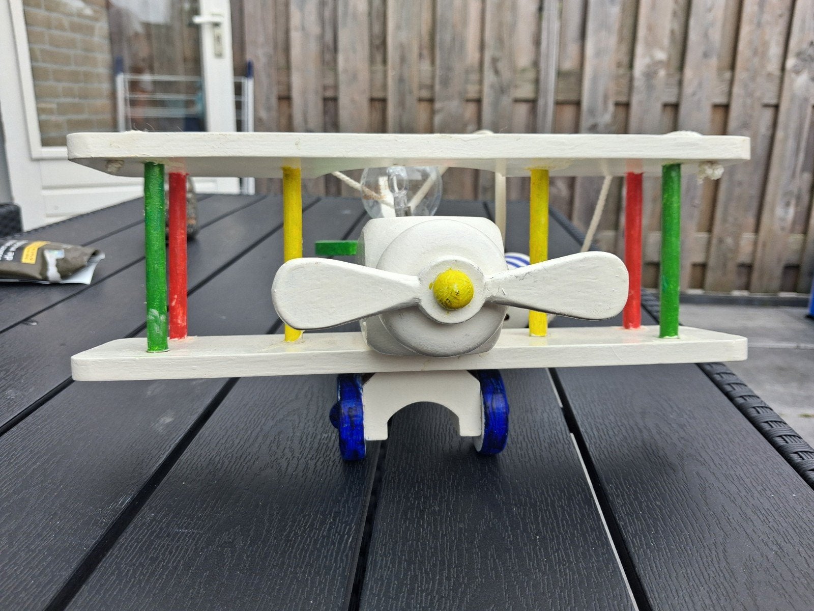 Kinderkamer lamp vliegtuig - Unieke decoratie, Gebruikt, Handgemaakt, Ophalen of Verzenden, Meerkleurig