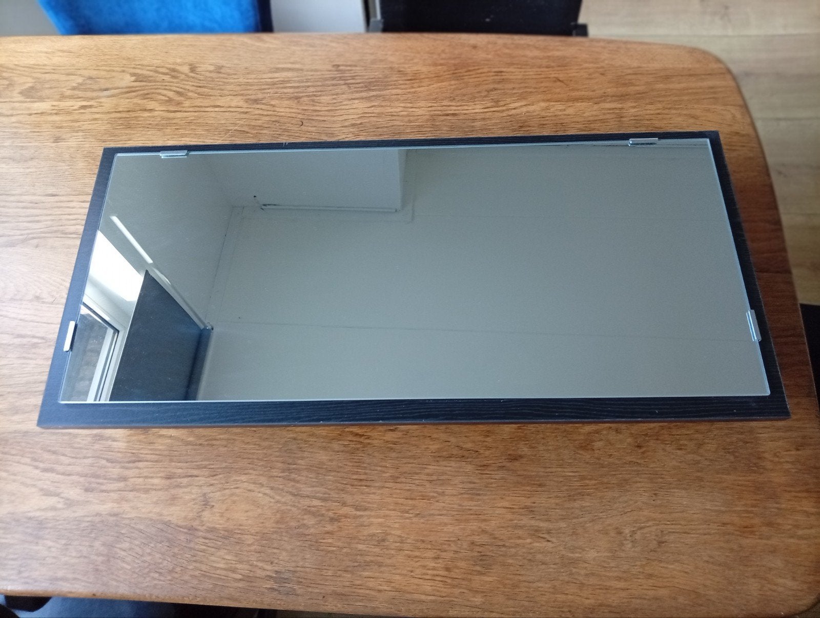 Nieuwe spiegel met zwart eiken frame, Huis en Inrichting, Ophalen, Nieuw, 75 tot 100 cm, Minder dan 100 cm