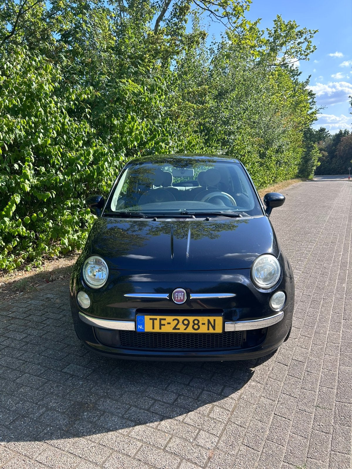 Fiat 500 1.2 C 2010 Zwart, Auto's, Fiat, Stof, Elektrische ramen, 1242 cc, 4 cilinders