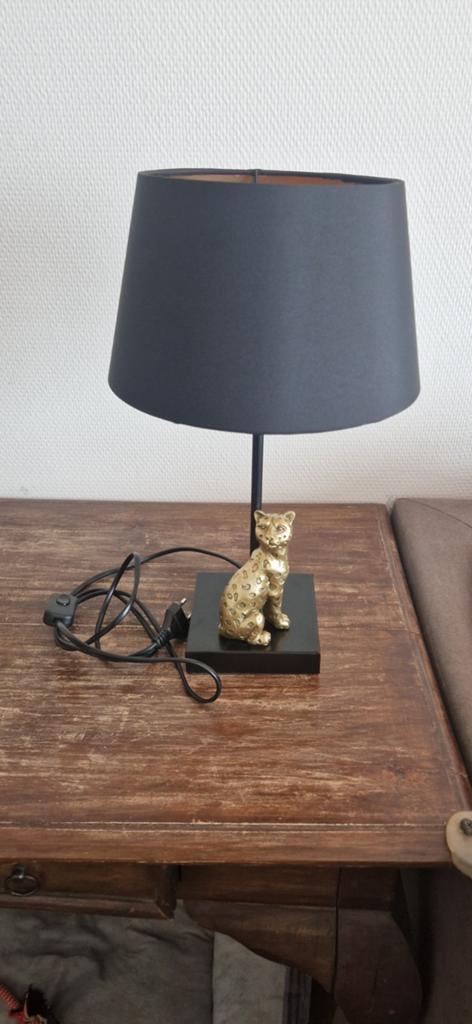 Tafellamp metaal luipaard, Ophalen, Nieuw, Metaal, Minder dan 50 cm