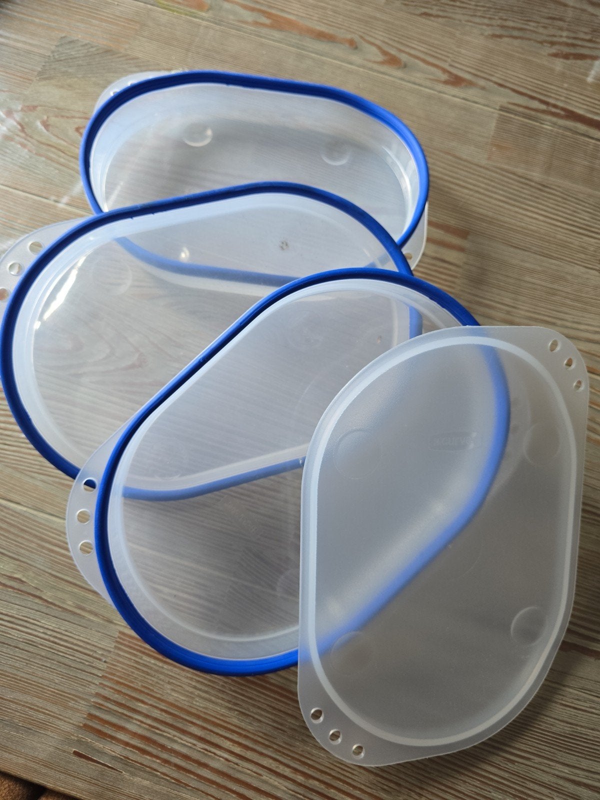 Curver vershoudbakjes set - Zo goed als nieuw, Blauw, Kunststof, Ophalen of Verzenden, Zo goed als nieuw