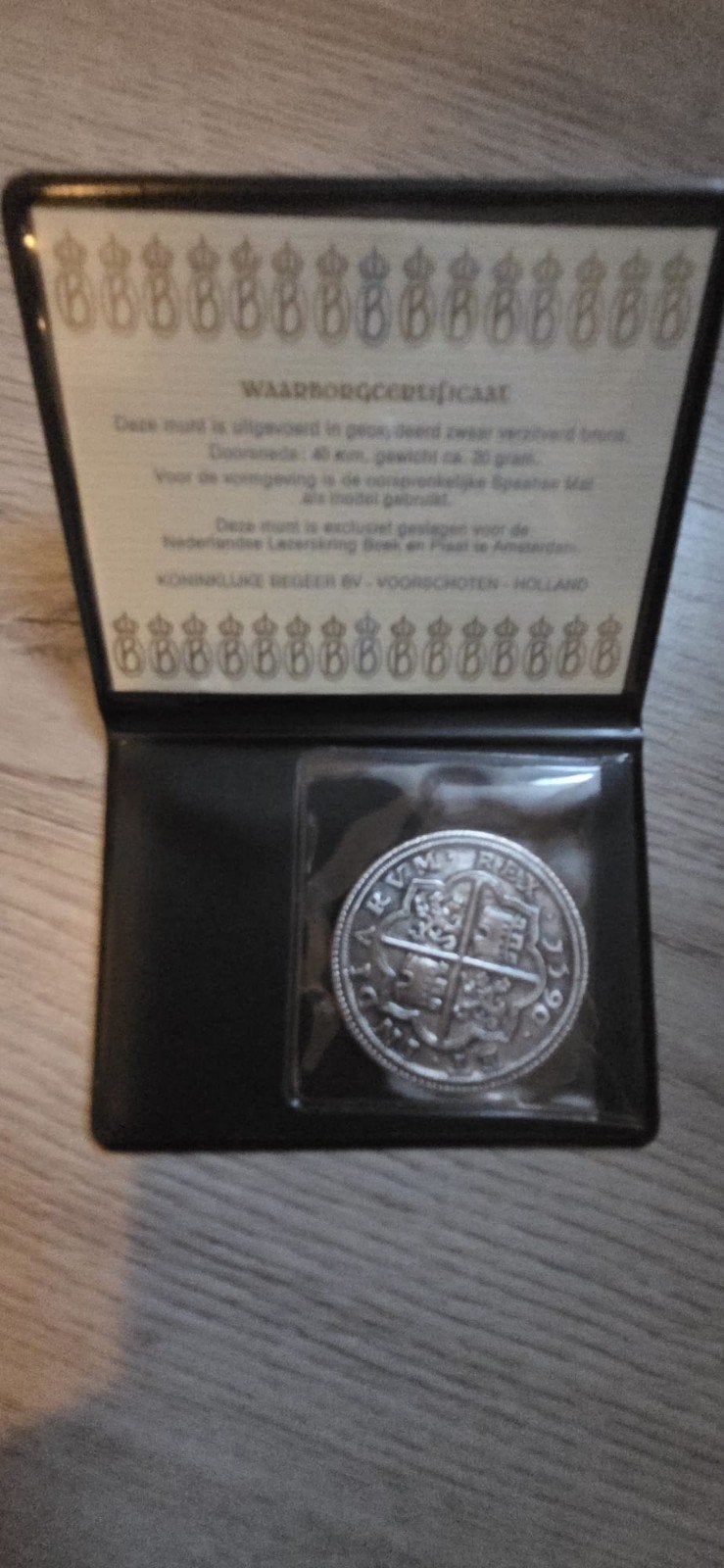 Zilveren munt met Waarborgcertificaat, Postzegels en Munten, Ophalen, Vóór koninkrijk, Zilver, Overige waardes