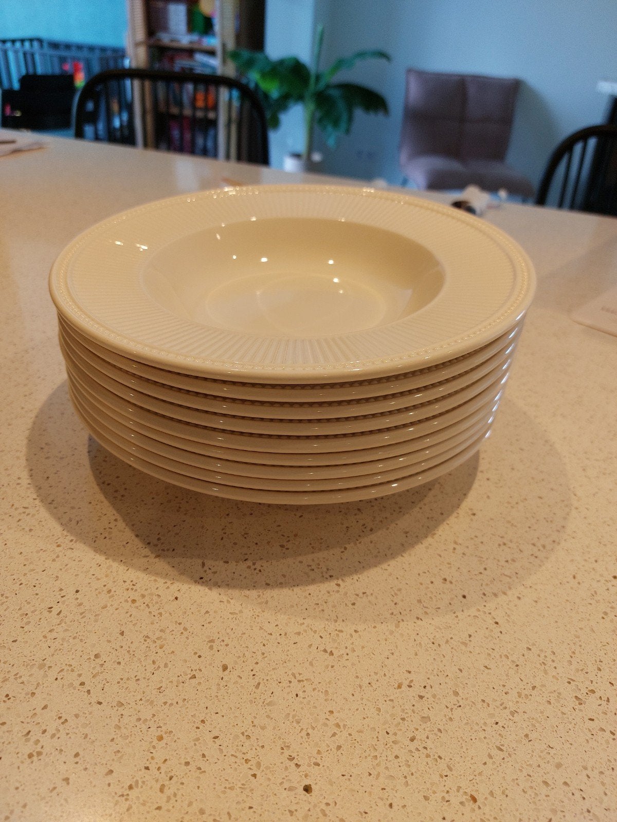 Wedgwood Windsor diepe borden - Set van 9, Ophalen of Verzenden, Zo goed als nieuw, Porselein, Bord(en)