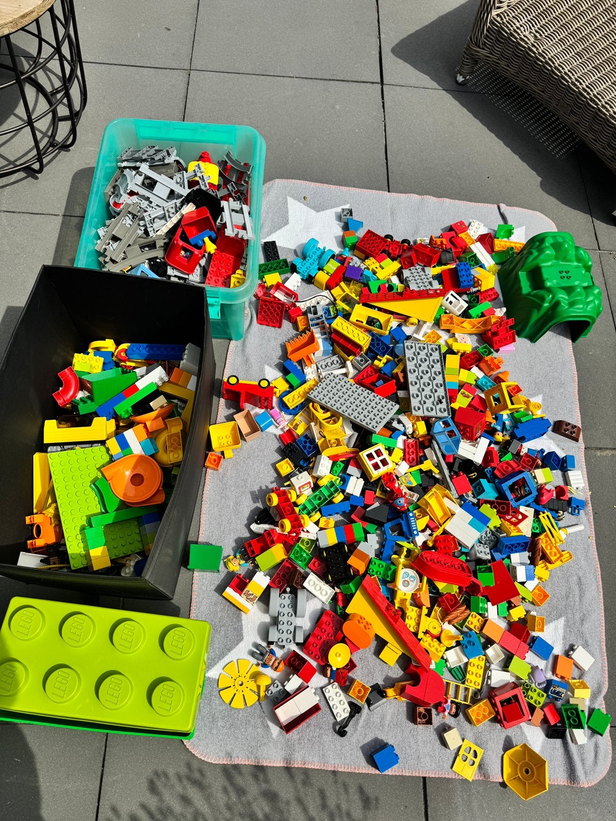 DUPLO met 2 treinen en knikkerbaan, Ophalen of Verzenden, Gebruikt, Duplo