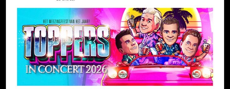 2x Kaartjes Toppers in Concert 2026 – Vrijdag 19 Juni - bied, Tickets en Kaartjes, Twee personen, Juni