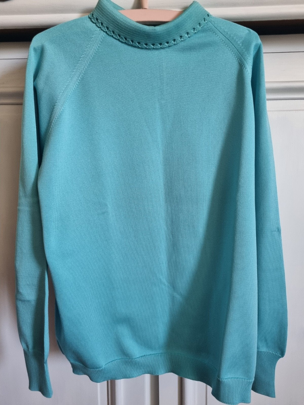 Retro vintage Trevira dames trui, Ophalen of Verzenden, Gedragen, Maat 38/40 (M), Blauw